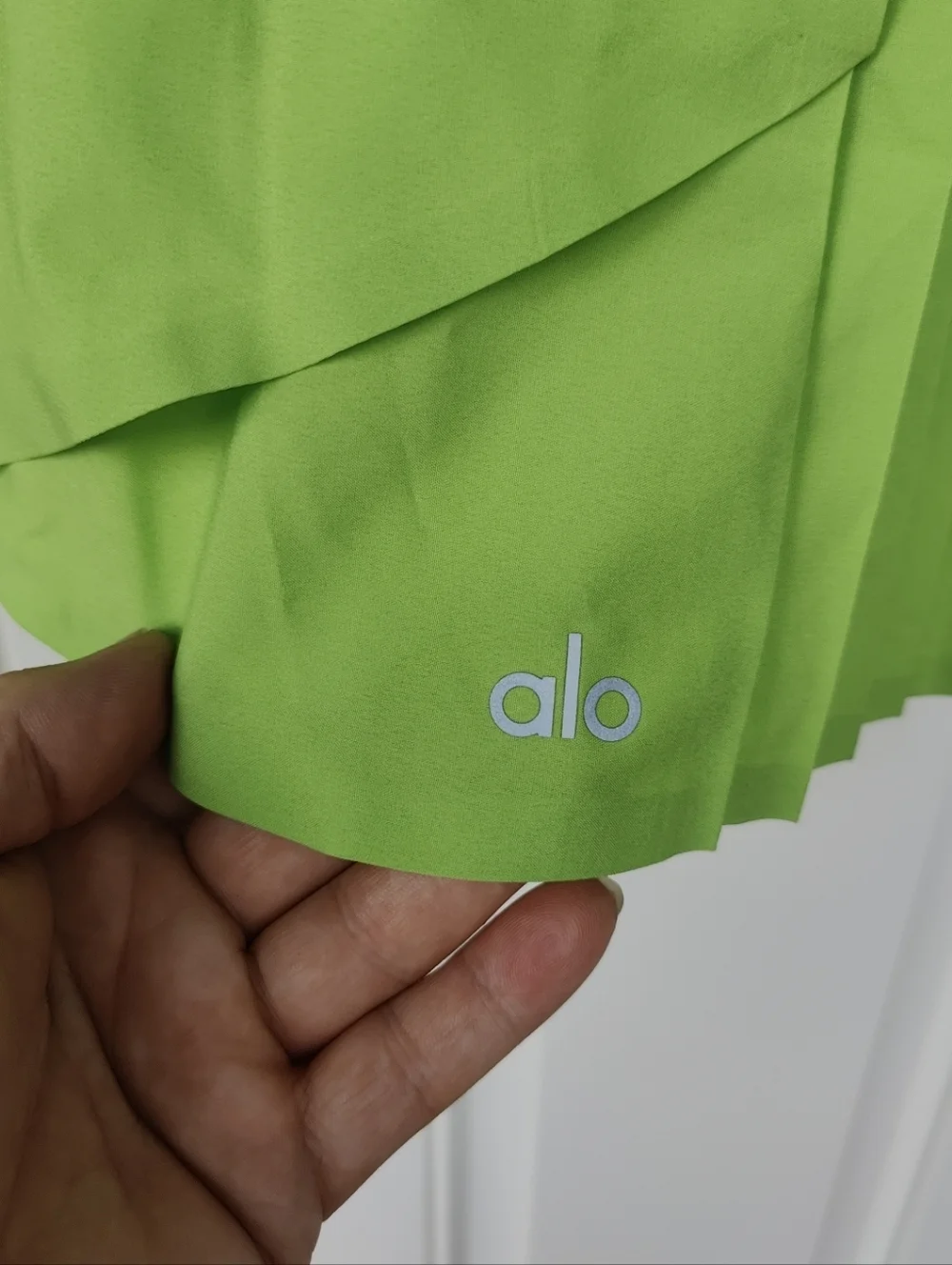 ALO Aces Tennis Skirt in Green Apple
